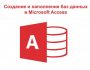 Создание и наполнение баз данных в Microsoft Access