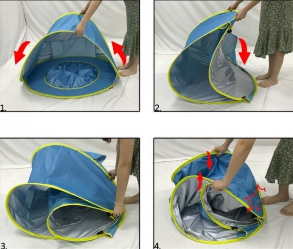 Как сложить детскую палатку в чехол