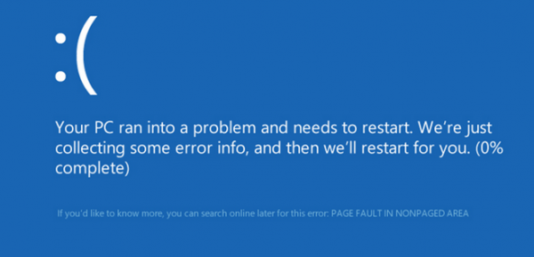 Ошибка Page_Fault_In_Nonpaged_Area в ОС Windows 10